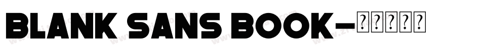 Blank Sans Book字体转换